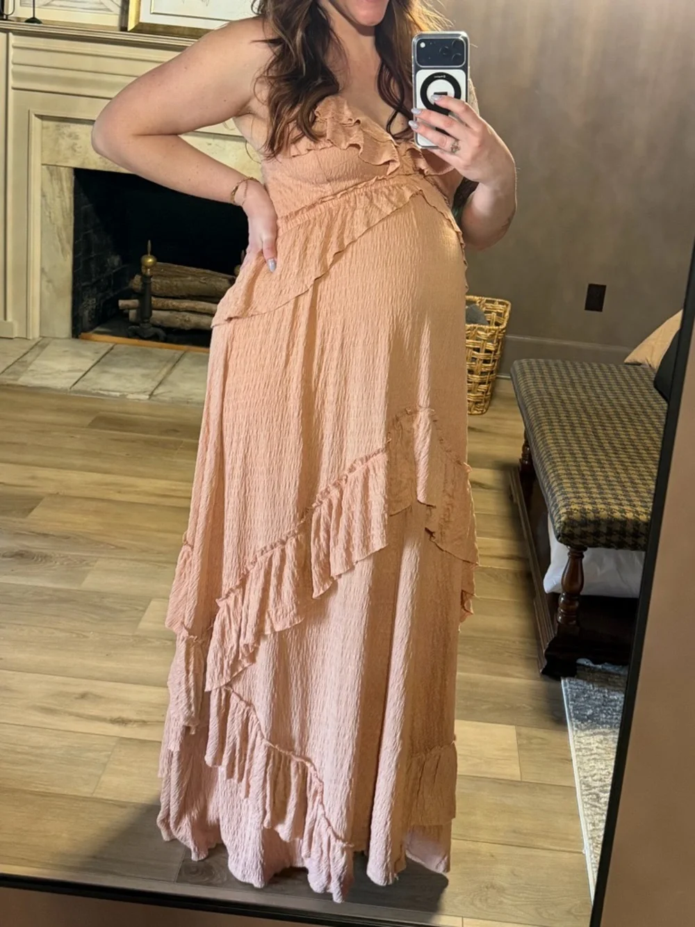 Free People Rusty Rose Tiered Maxi Dress - Picture 9 of 9